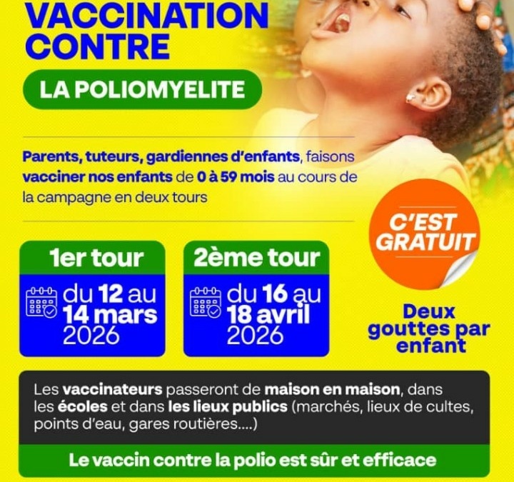 SANTE/Campagne de vaccination contre la poliomyélite : tout est prêt !